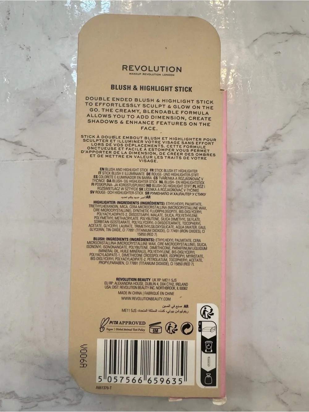 NEW Revolution Blush & Highlight Stick Champagne Shine